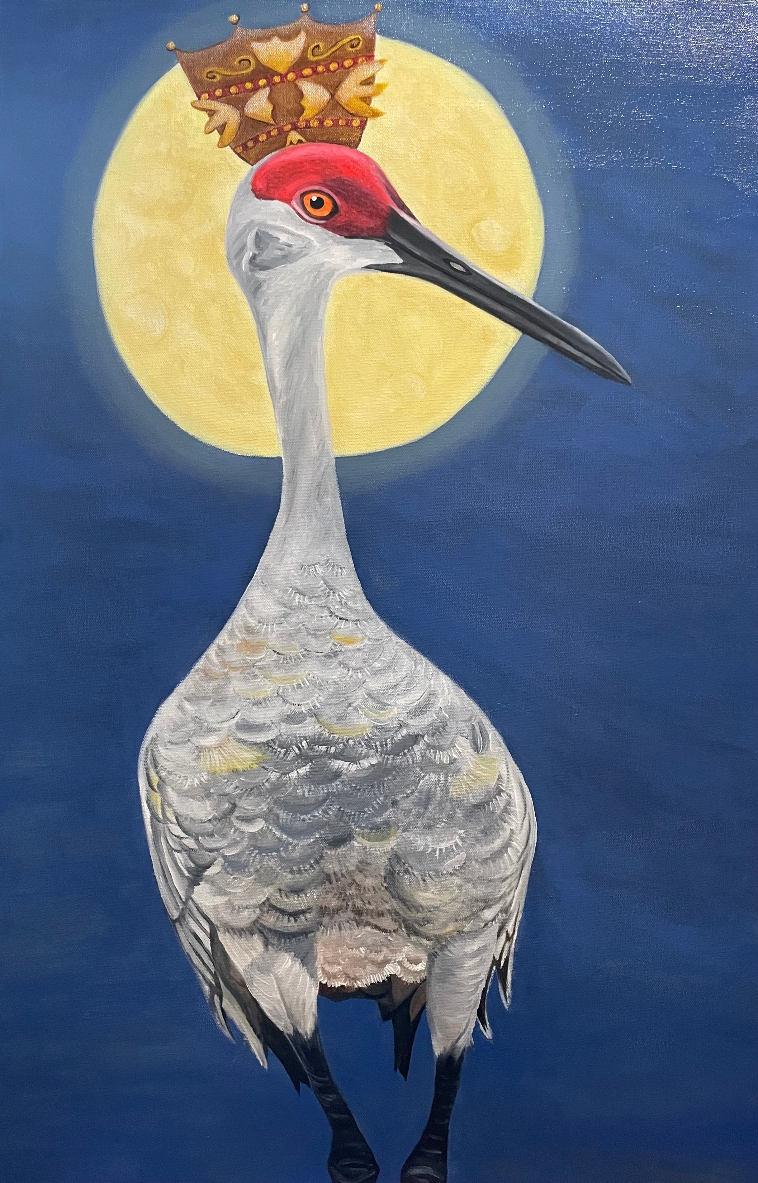Art Print - "We are One Within the Light" Male Sandhill Crane