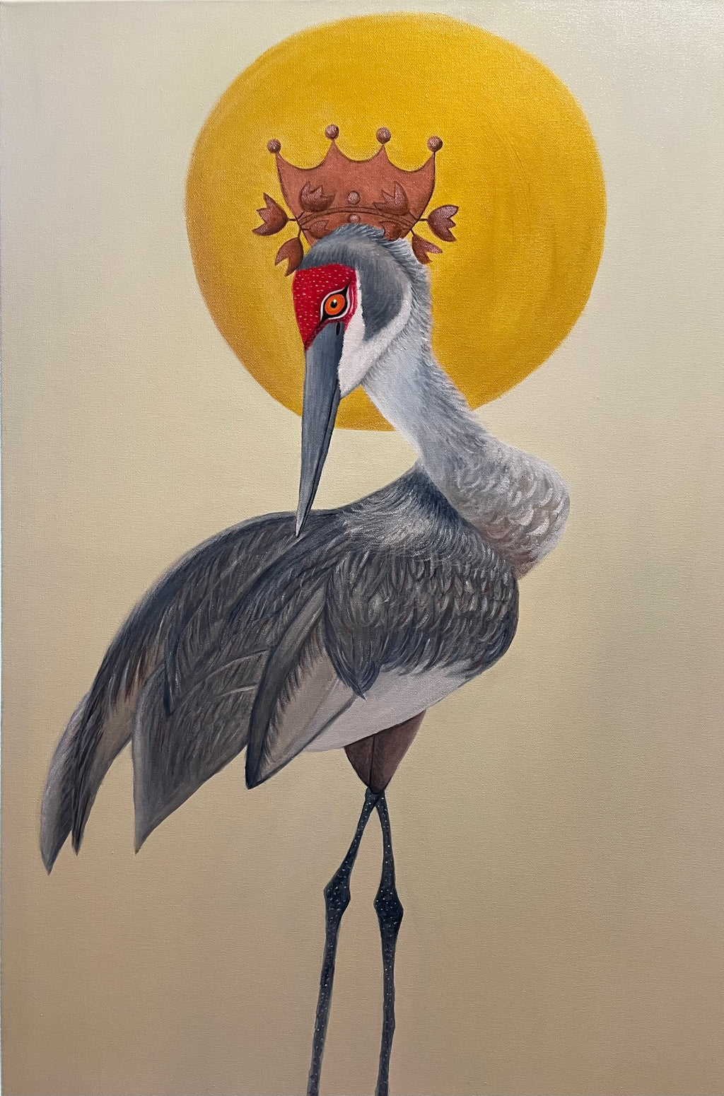 Art Print - "We are One Within The Light" Female Sandhill Crane