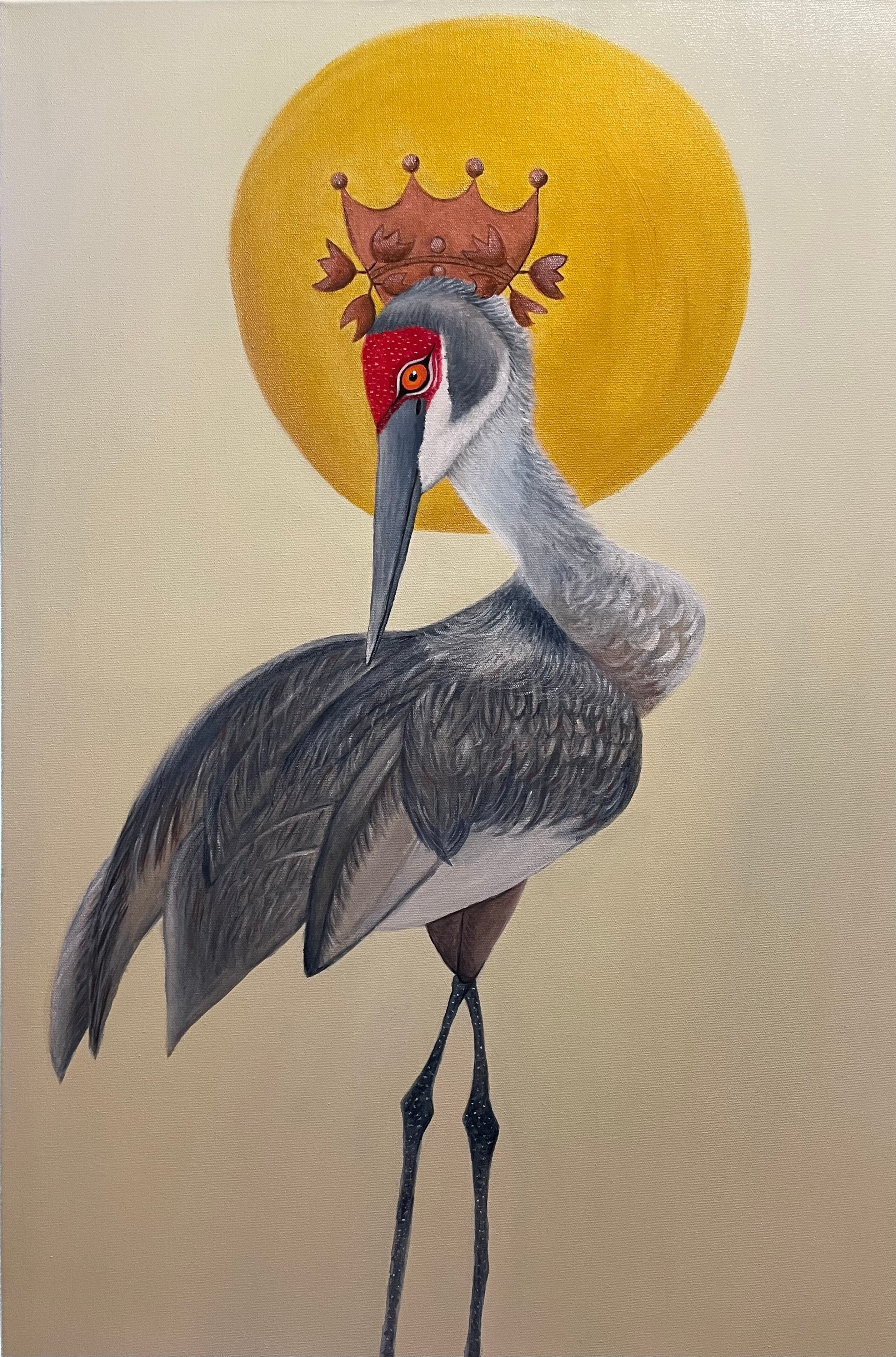 Art Print - "We are One Within The Light" Female Sandhill Crane